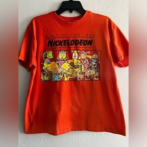 Boy's SZ XL Orange Nickelodeon Shirt Gang (Rugrats)‎